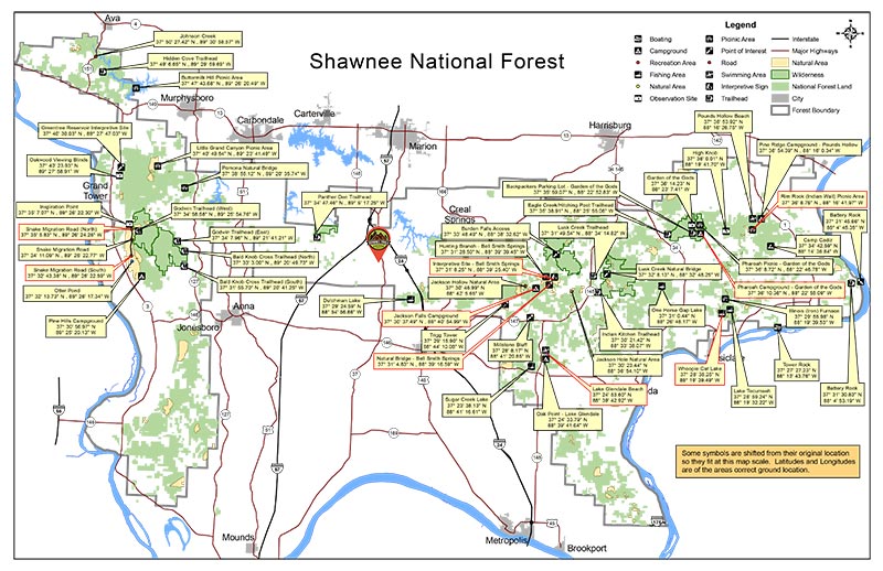 Shawnee National Forest Map